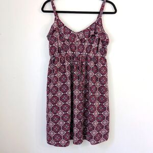 Torrid Dark Blue and Red Patterned Dress